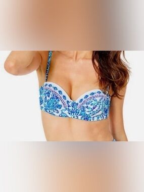 Lilly Pulitzer Leven Top in Turquoise Oasis “Show Me You Love Me”  Sz. 10